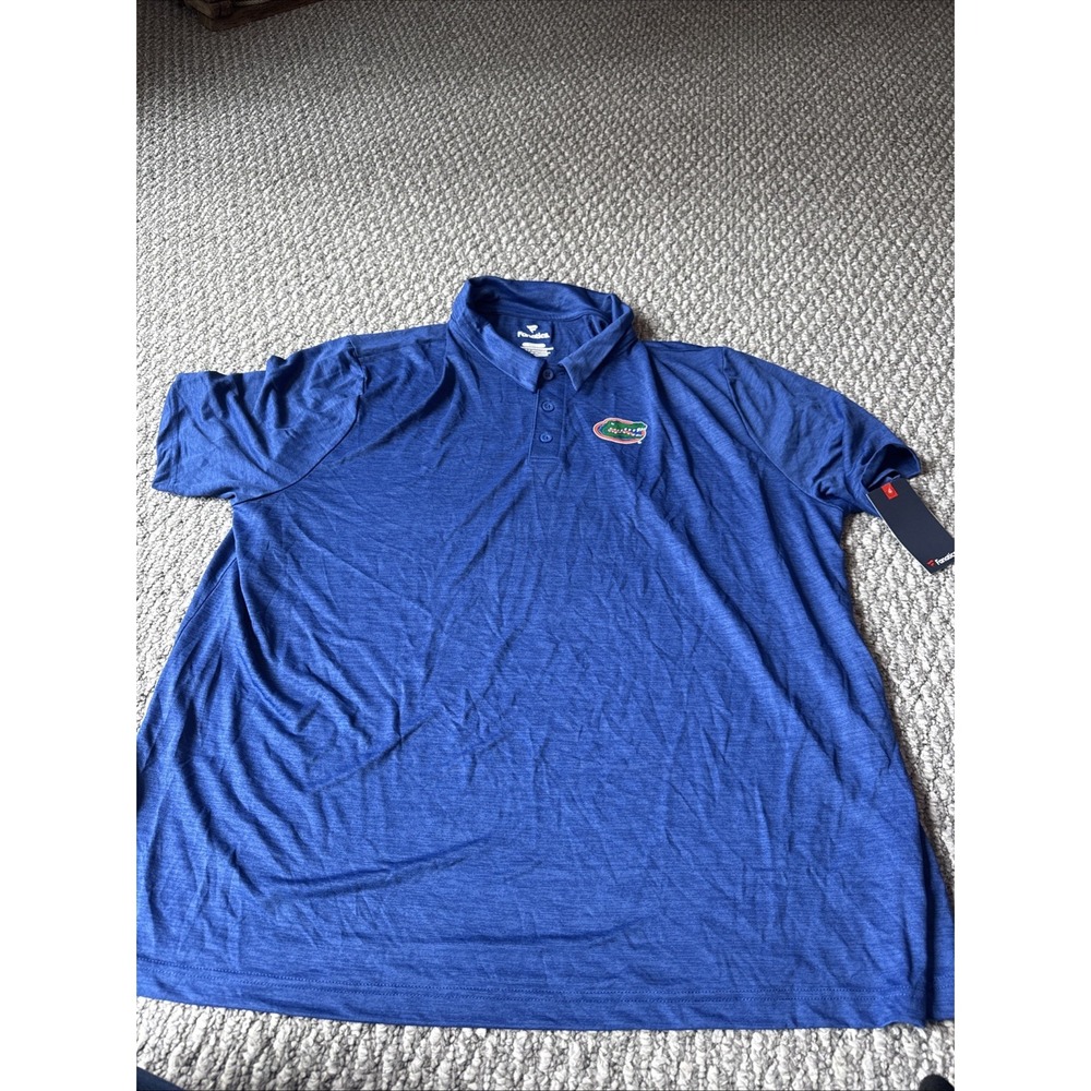 Fanatics Florida Gator Mens 3XL Blue Short Sleeve Polyster Polo‎ New With Tags